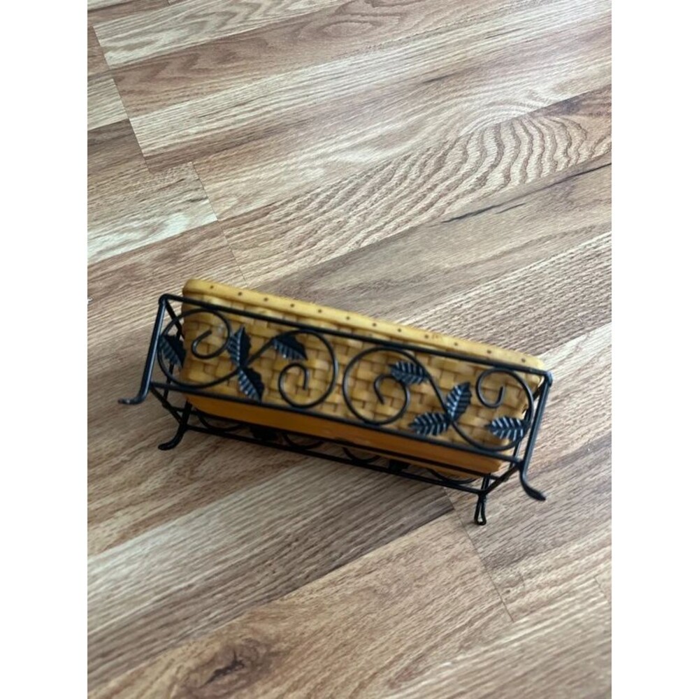 Wire and basket candle holder